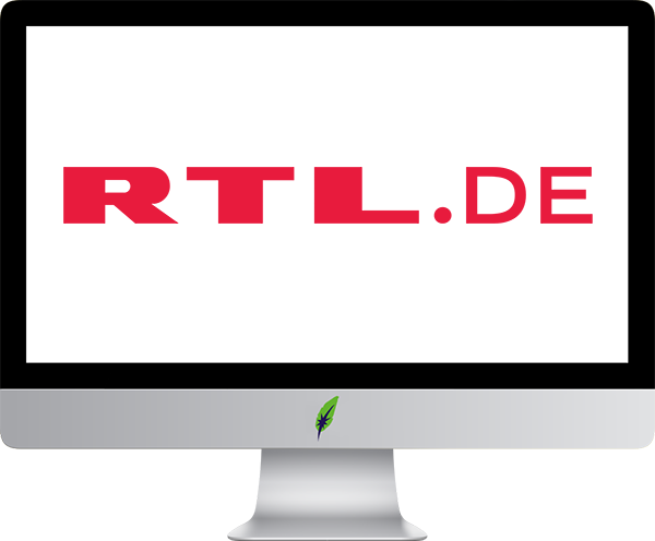 Afbeelding computerscherm met logo RTL - Duitsland - in kleur op transparante achtergrond - 600 * 496 pixels
